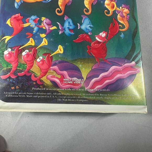 The Little Mermaid VHS Classic 1990 Walt Disney Home Video Tape - Picture 5 of 5
